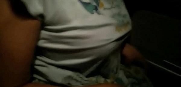  College Girl exploits her Professor during a night ride in a Car.